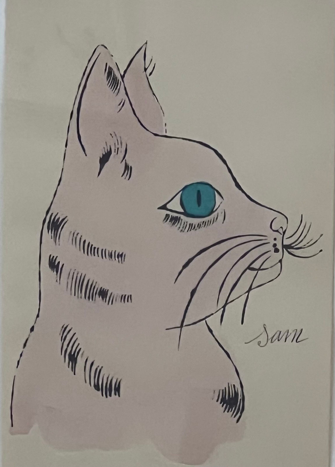 Andy Warhol, F.S. IV 57A, From 25 Cats Named Sam, ca . 1954