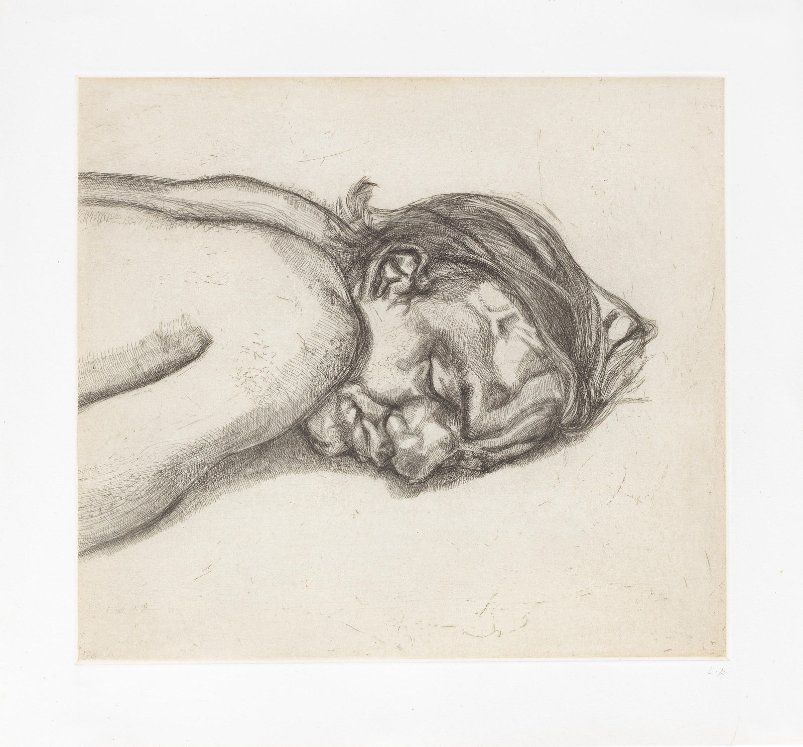Lucian Freud, Man Resting (Hartley 34), 1988