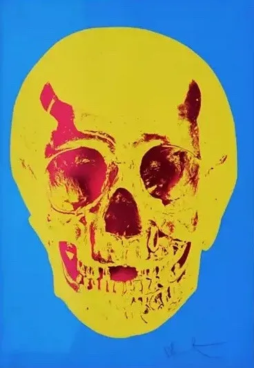 Damien Hirst, 'Till Death Do Us Part Skull (Blue, Yellow, Red), 2012