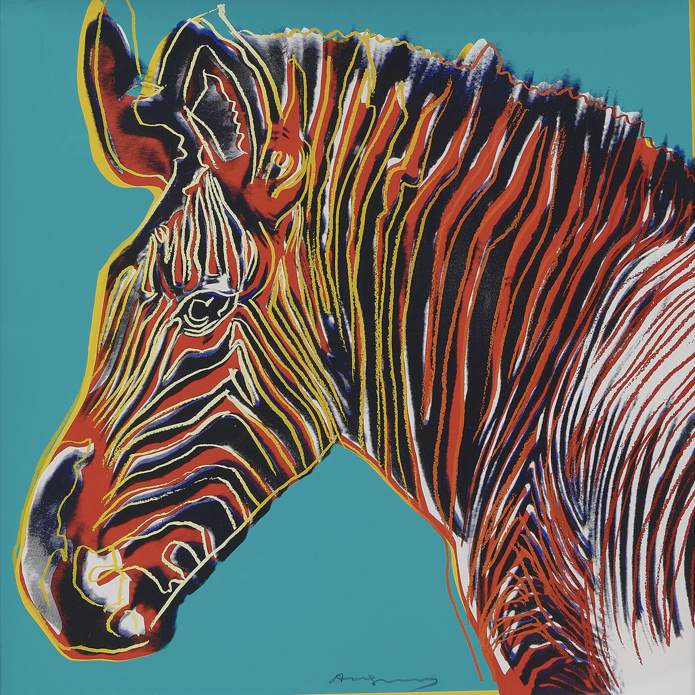 Andy Warhol, Grevy's Zebra , 1983