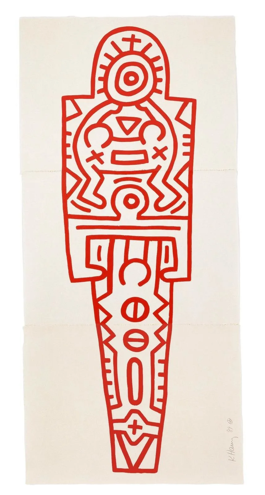 Keith Haring, Totem (Color Proof), 1989