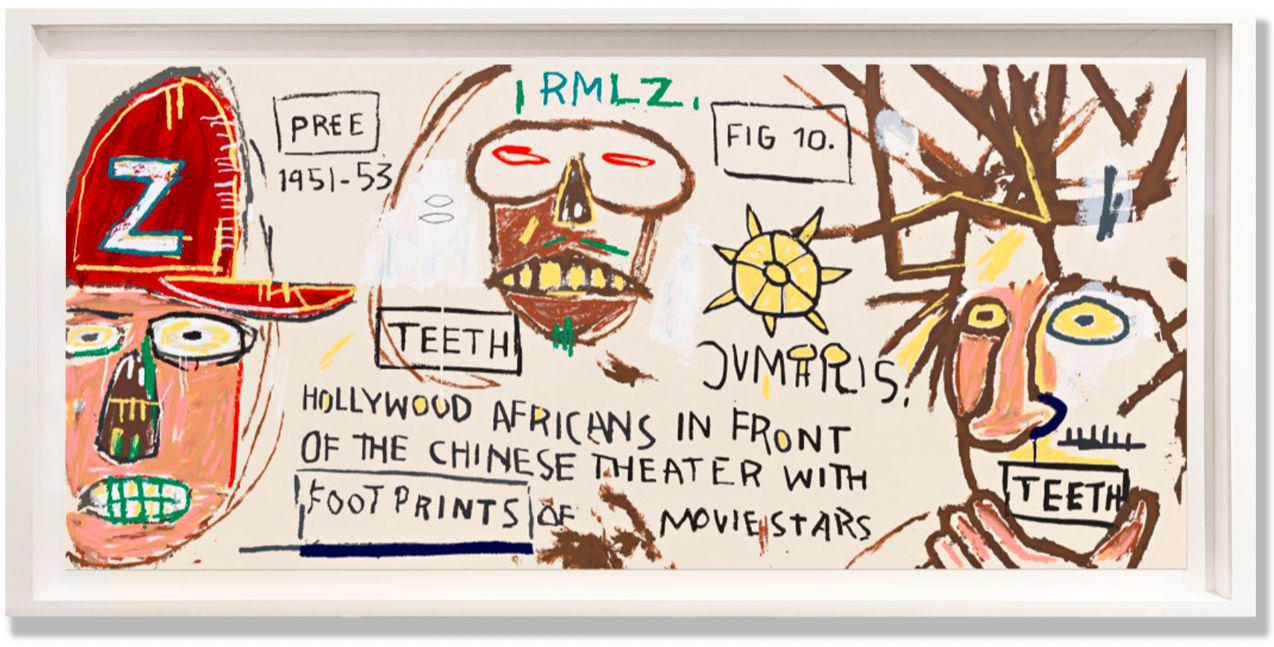 Jean-Michel Basquiat, Hollywood Africans in front of the Chinese Theatre with Footprints of Movie Stars, 1983/2015