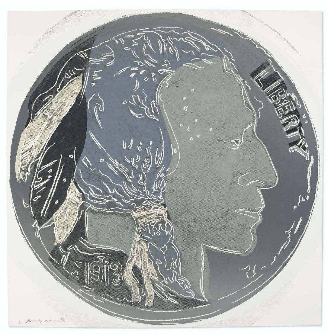 Andy Warhol, Indian Head Nickel (FS II.385), 1986