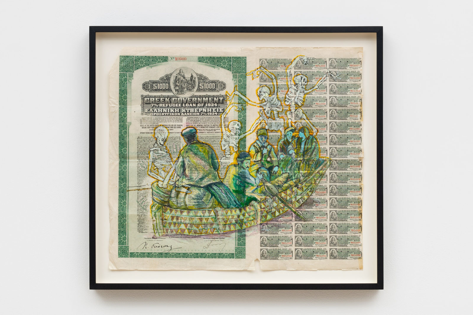 Hew Locke, Greek Government Refugee Loan 1924 II, 2019