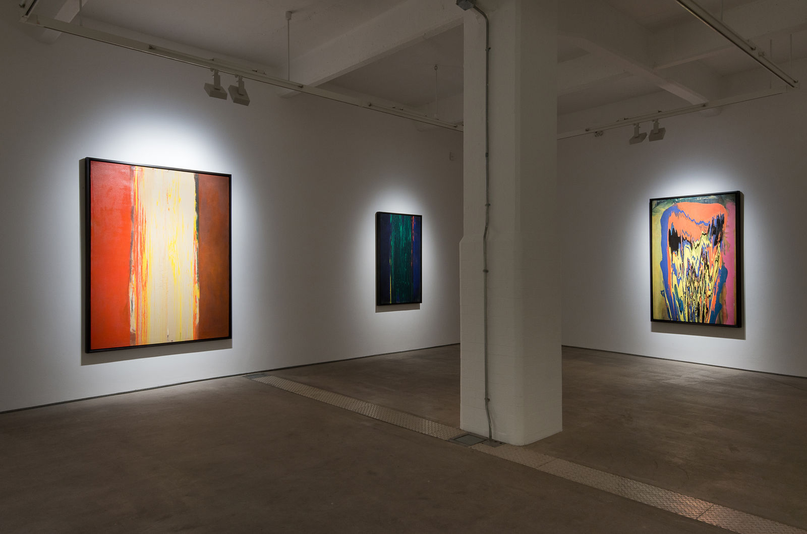 Frank Bowling, Installation view 'The Poured Paintings', Hales London, 11 September - 24 October 2015 Frank Bowling Installation view 'The Poured Paintings', Hales London, 11 September - 24 October 2015