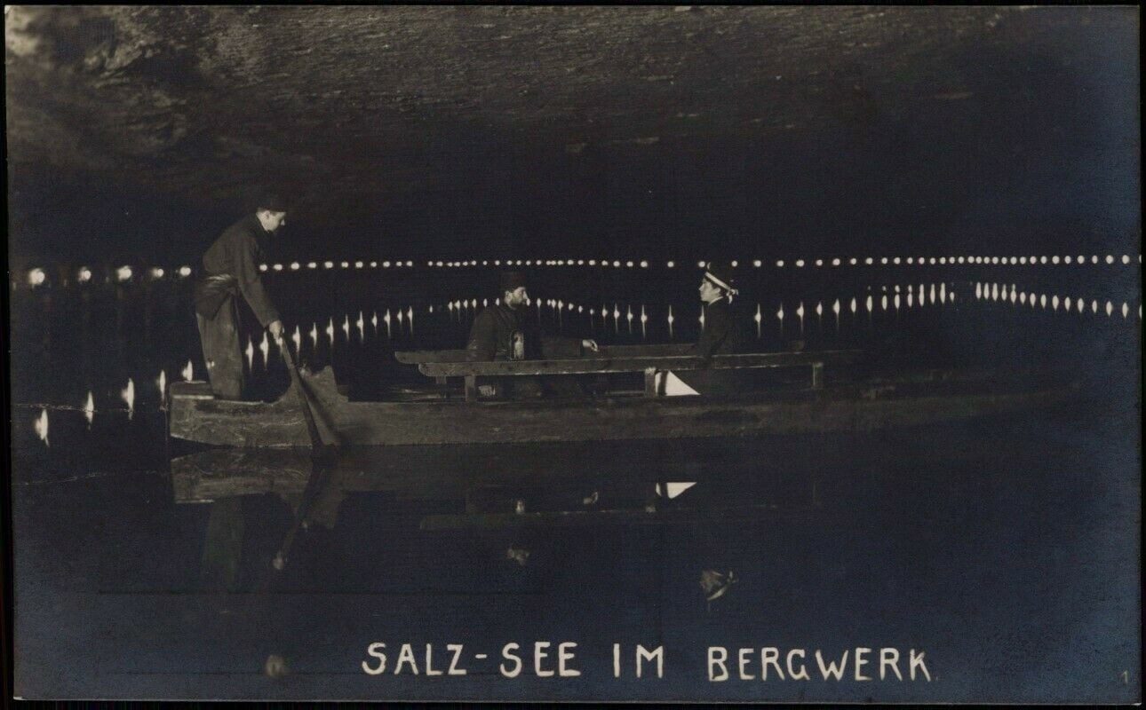 Unknown, Postcard Berchtesgaden Salt Mine, Boot Salzsee, c.1928 CE