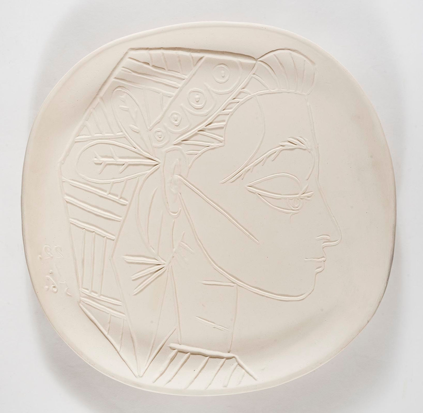 PABLO PICASSO, Profil de Jacqueline (A.R.309), 1956