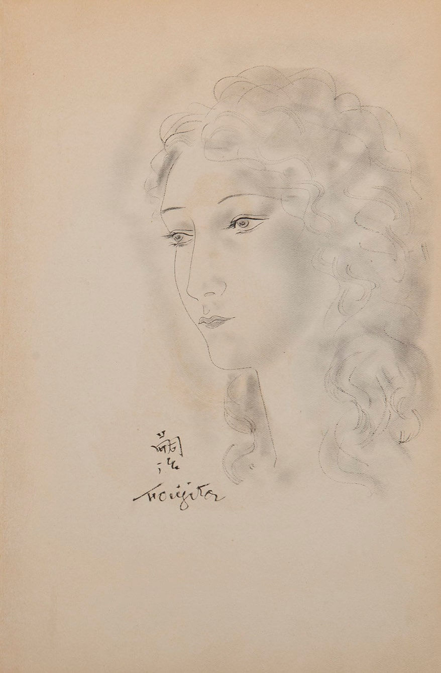 LÉONARD-TSUGUHARU FOUJITA, Portrait de jeune femme, circa 1926