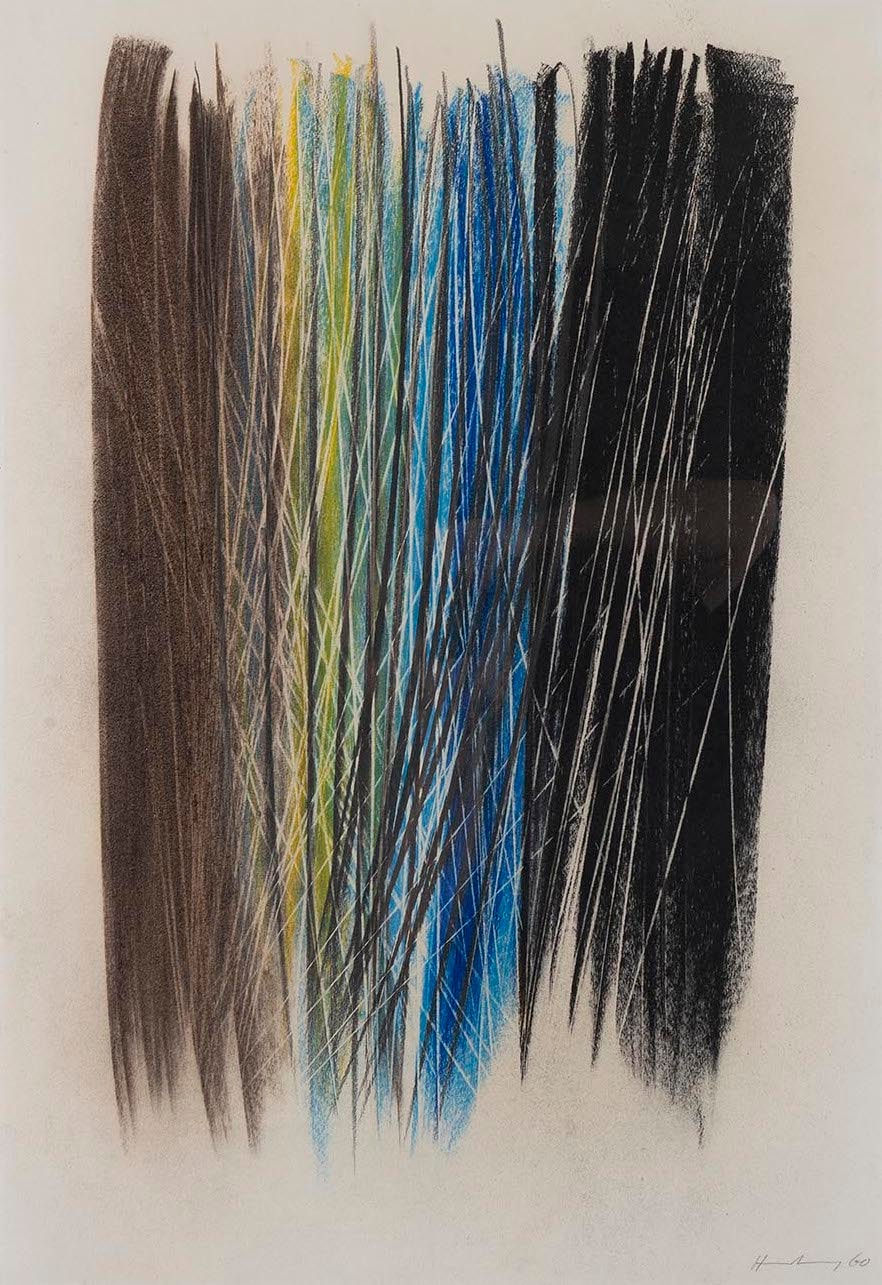 HANS HARTUNG, P1960-203, 1960, Pastel, mine de plomb et grattage