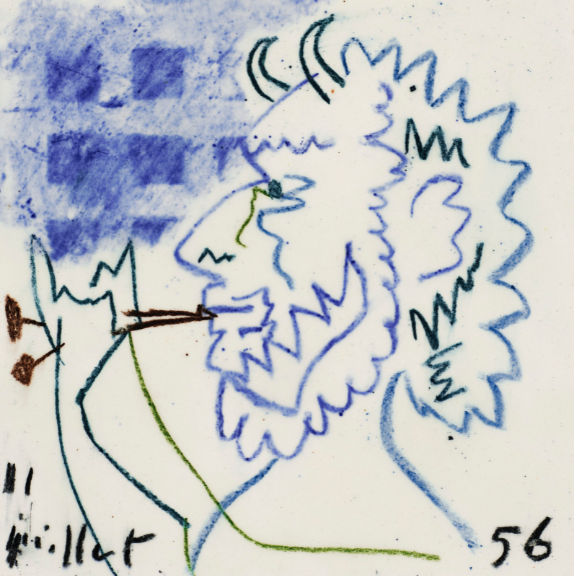 PABLO PICASSO, Faune à la Diaule, 1956
