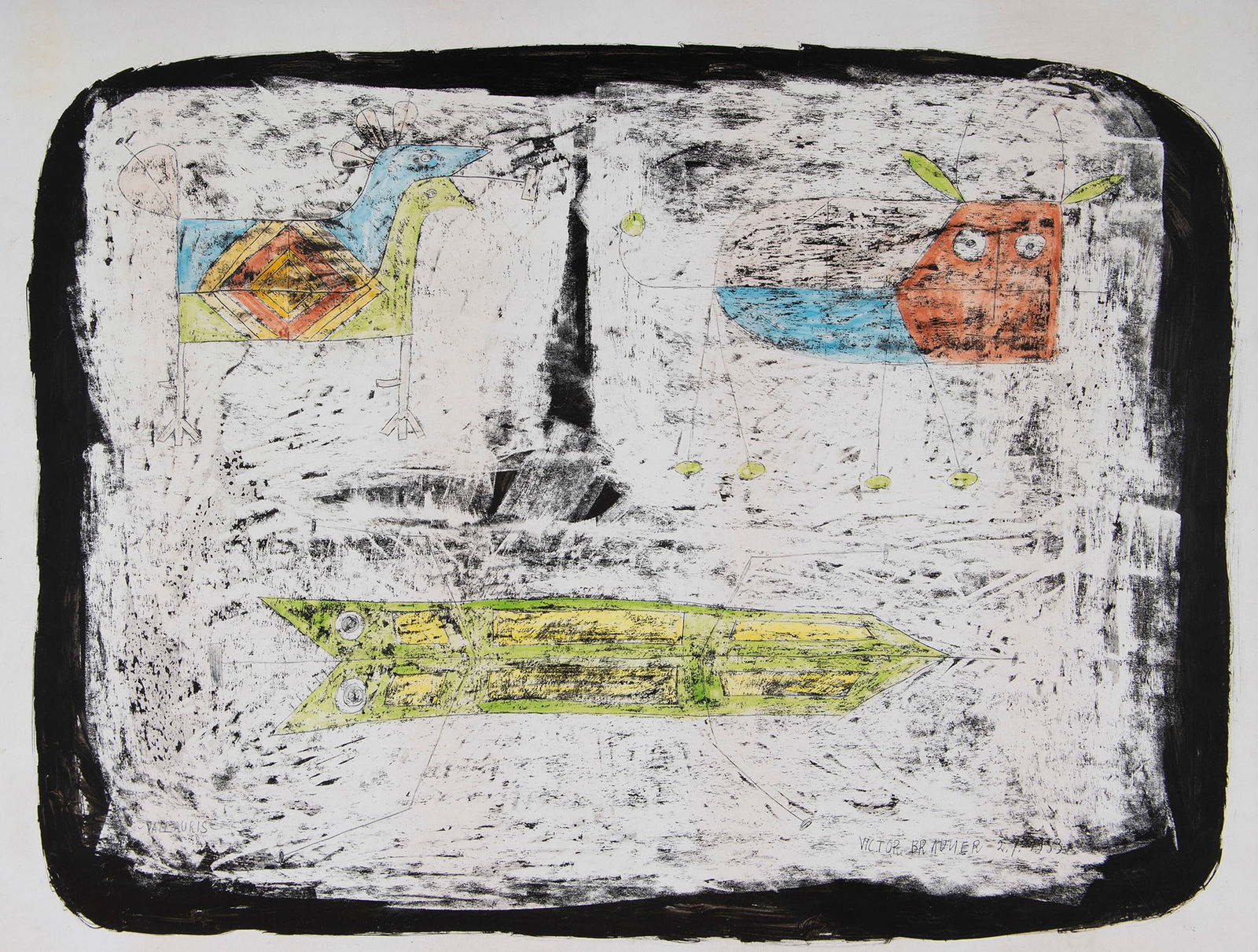 VICTOR BRAUNER, Sans Titre, 1953