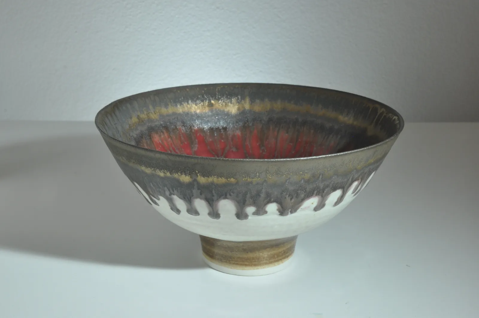 Peter Wills, Tall dark footed porcelain bowl, 2023