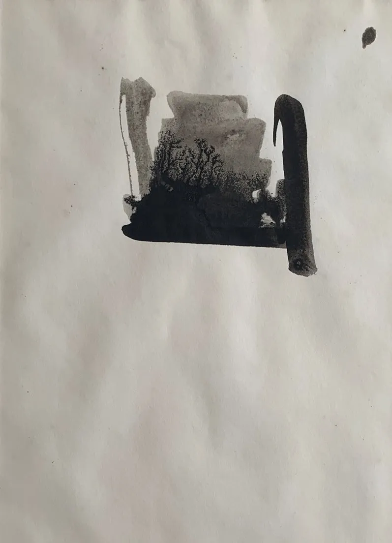 William Johnstone, Untitled Ink brush drawing, c.1970