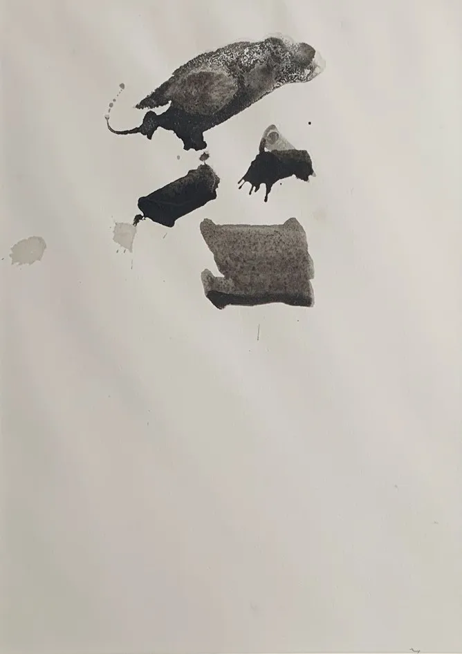 William Johnstone, Untitled Ink brush drawing, c.1970