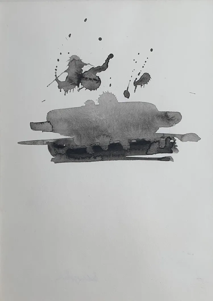 William Johnstone, Untitled Ink brush drawing, c.1970