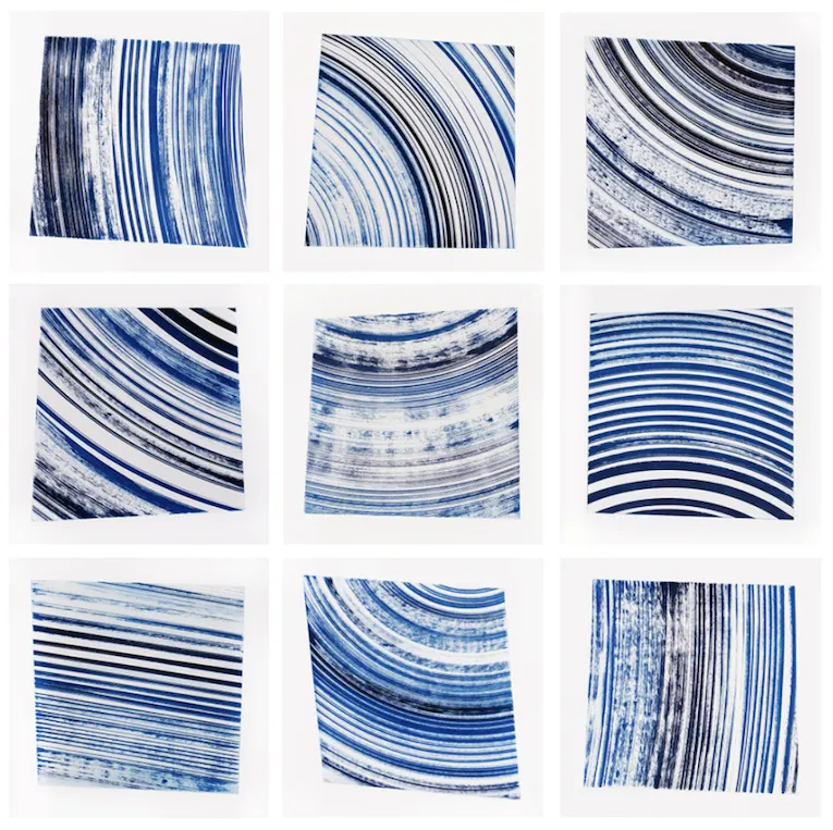 James Nares, High Speed Cone Graphs 1, 0° - 90°, 2018