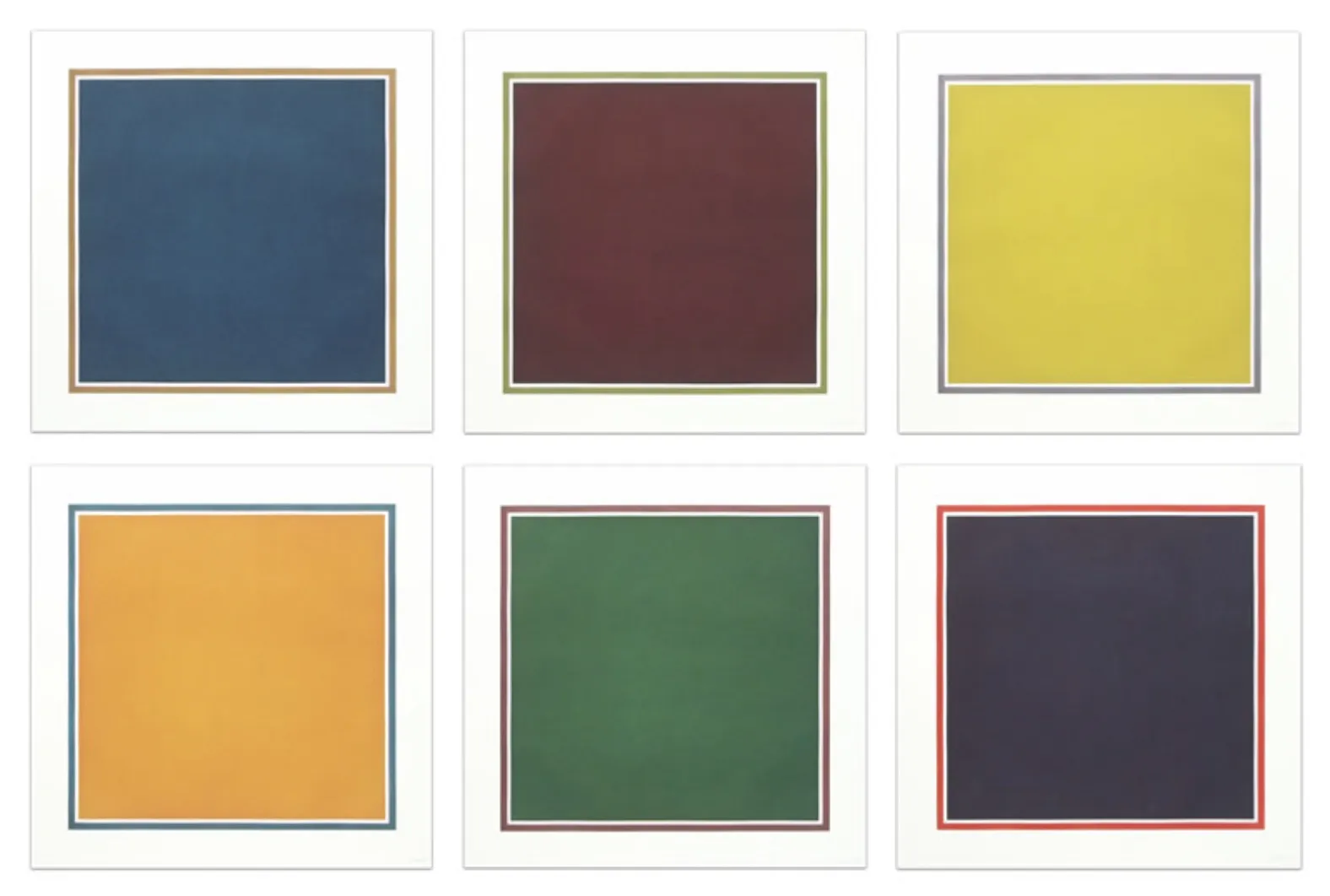 Sol LeWitt (1928-2007), Squares with Colors Superimposed within a Border with Colors Superimposed, 1991