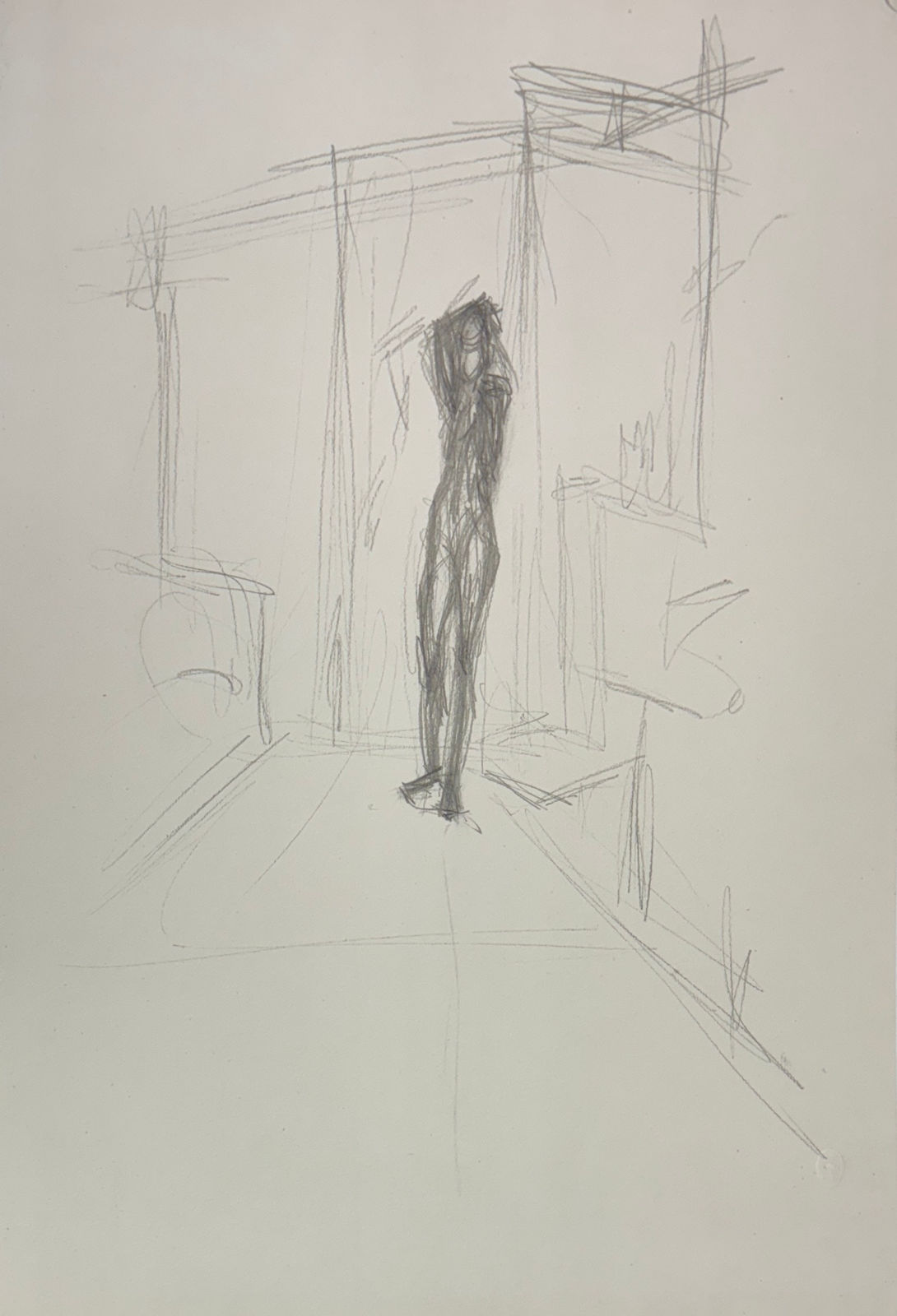 Alberto Giacometti, Nudo femminile (1946) from Quarantacinque Disegni di Alberto Giacometti, 1963