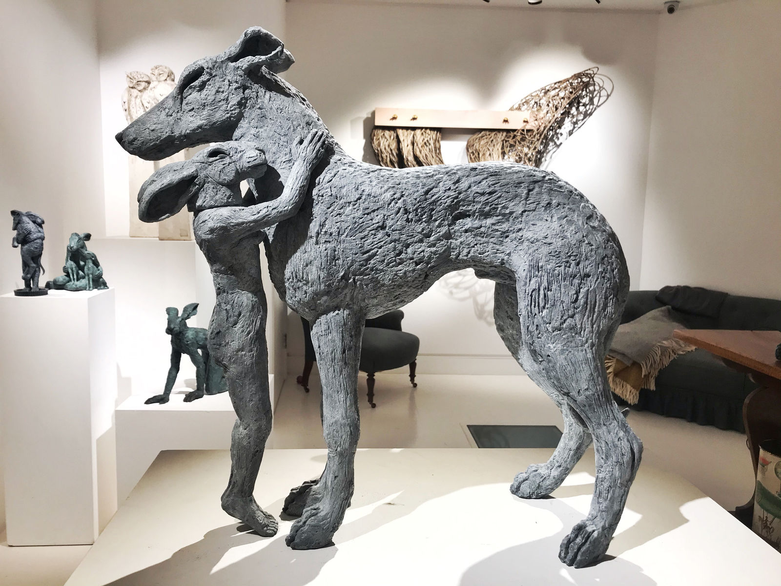 Sophie Ryder, Girl Hugging Dog