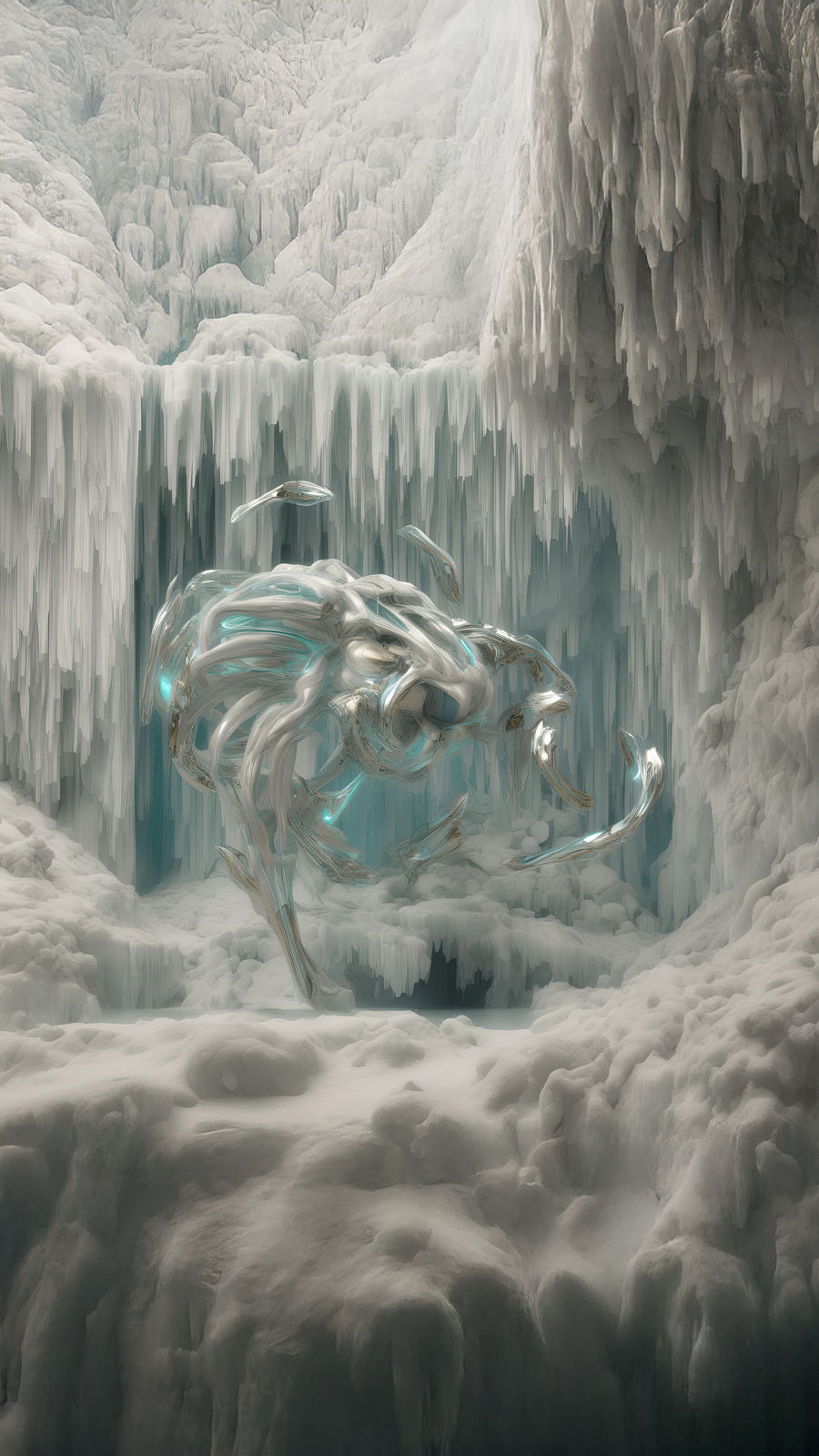 Sougwen Chung, BODY MACHINE (MERIDIANS) - Glacial Biome series, 2025