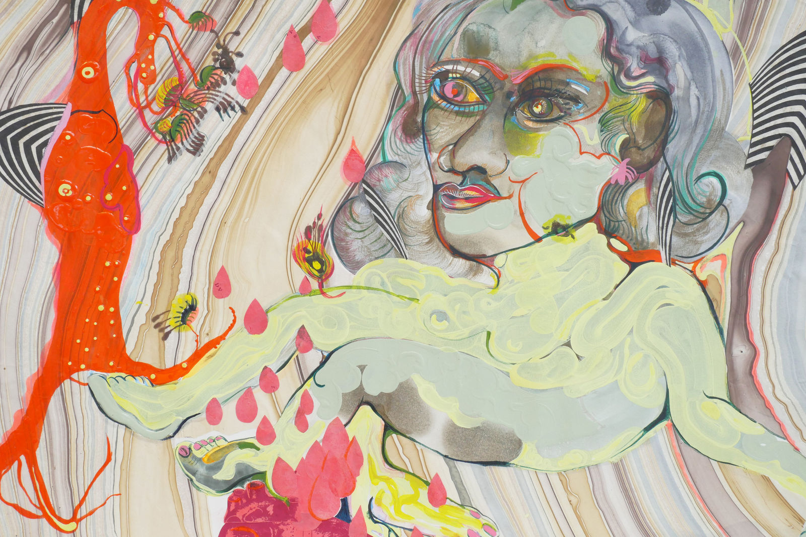 Rina Banerjee, Timeless birds to be watched, tireless mornings to wait in hopes to be free as feathery flight while she listens as the squeaky voices of whip-poor-wills voices tow., 2024