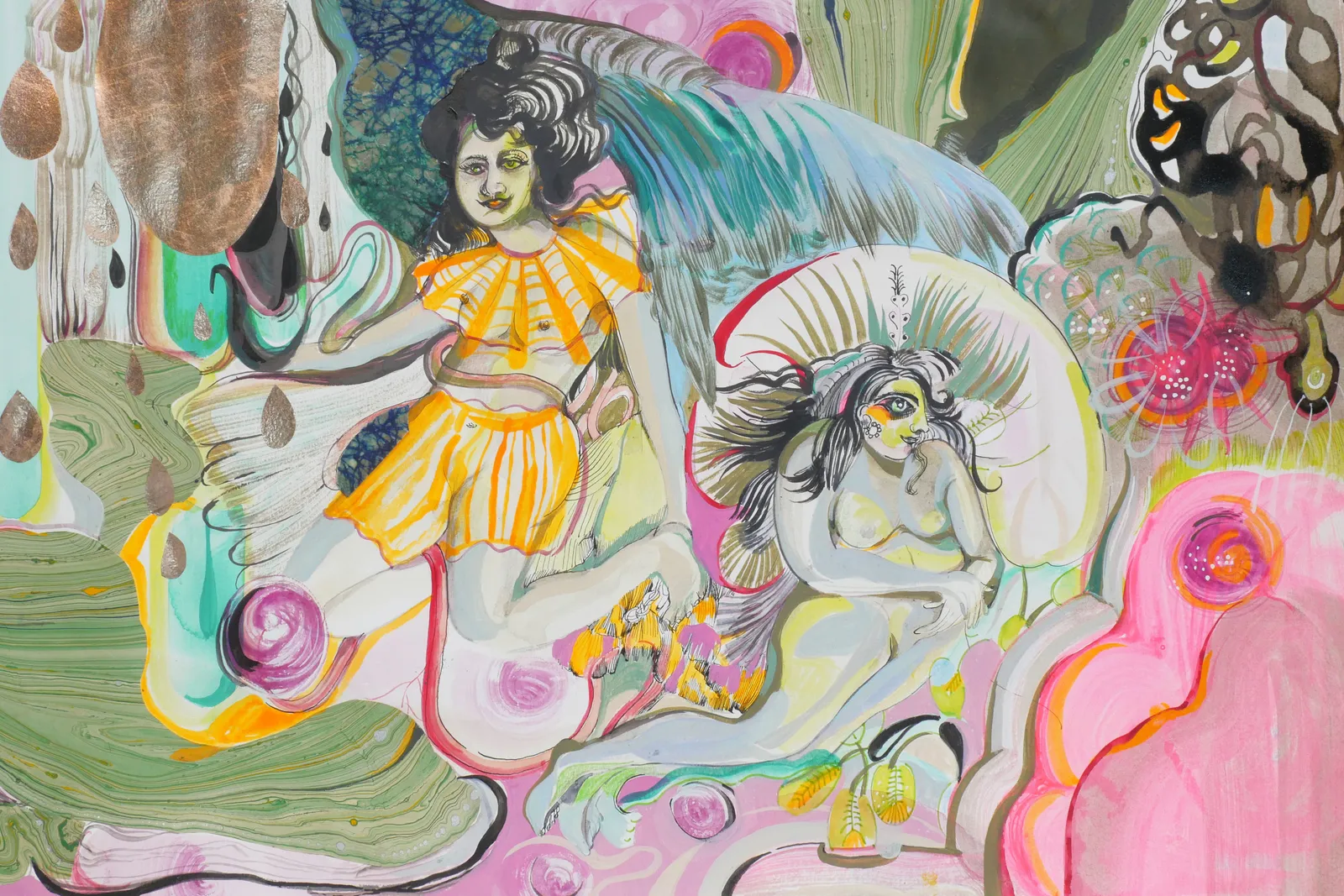 Rina Banerjee, Morning dove, morning love., 2024