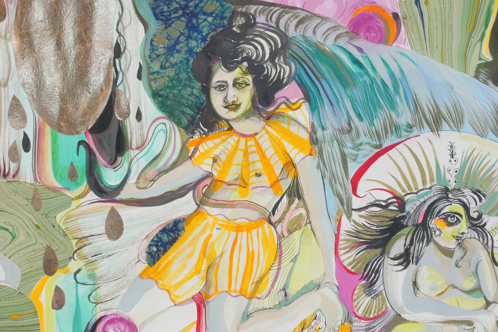 Rina Banerjee, Morning dove, morning love., 2024