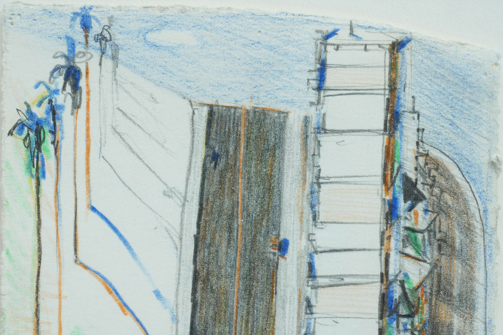 Wayne Thiebaud, Palm Ridge (Study), 1979