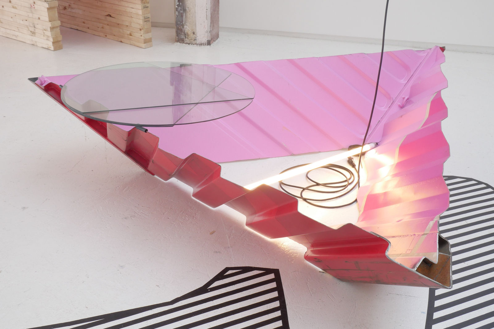 LOT-EK, #16 3D Pyramid Top+Side+Front Barnacle Table, 2023