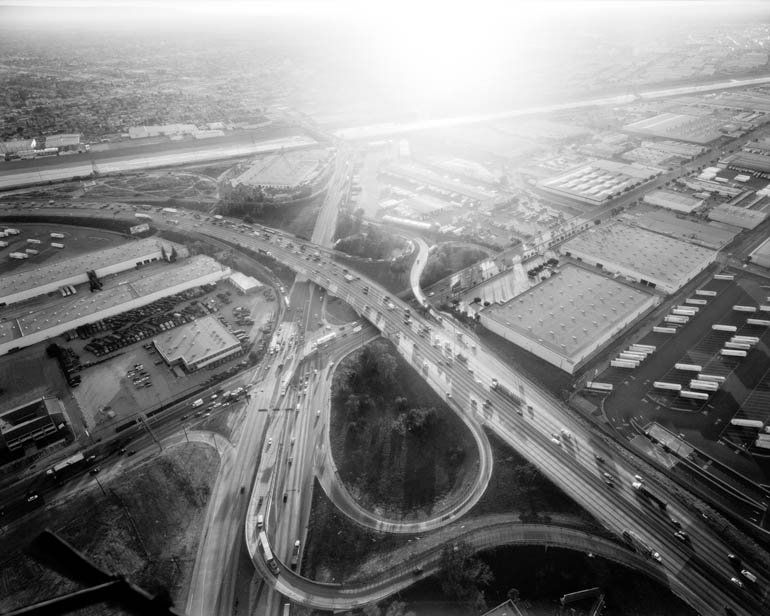 Michael Light, Los Angeles 02.12.04: #6 Long Beach Freeway and Atlantic Boulevard Looking Southeast, L.A. River Beyond, 2004