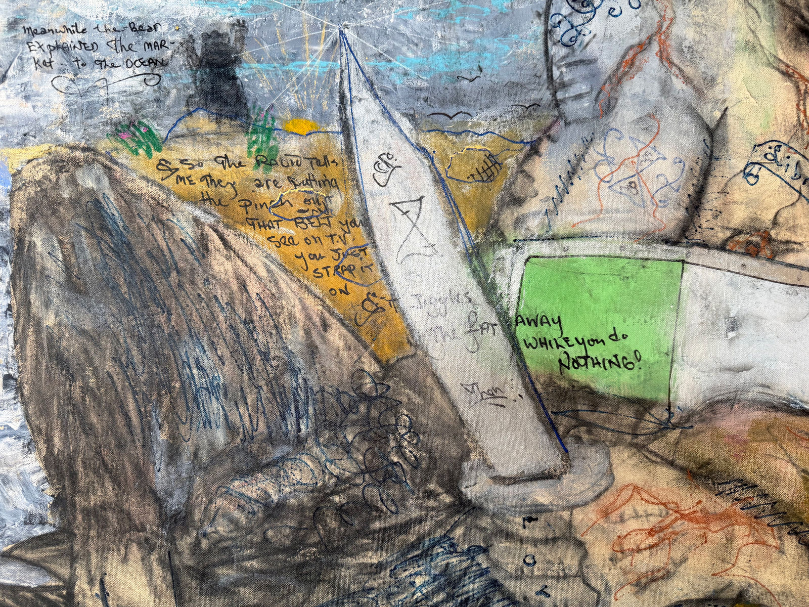 William T. Wiley, So My Country Is It Thee, 2002