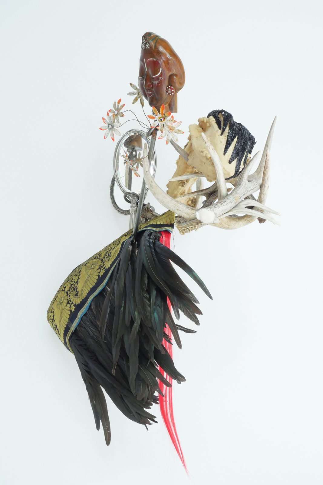 Rina Banerjee, Hear her jingle, a feathery collar from which she hollered when merchants made milky mistakes and ballsy governments squandered without secrets, so she lamented of what of descendants. She thought into her mirrors we can’t be friends now ring ruler, the rider, unkept horses., 2024