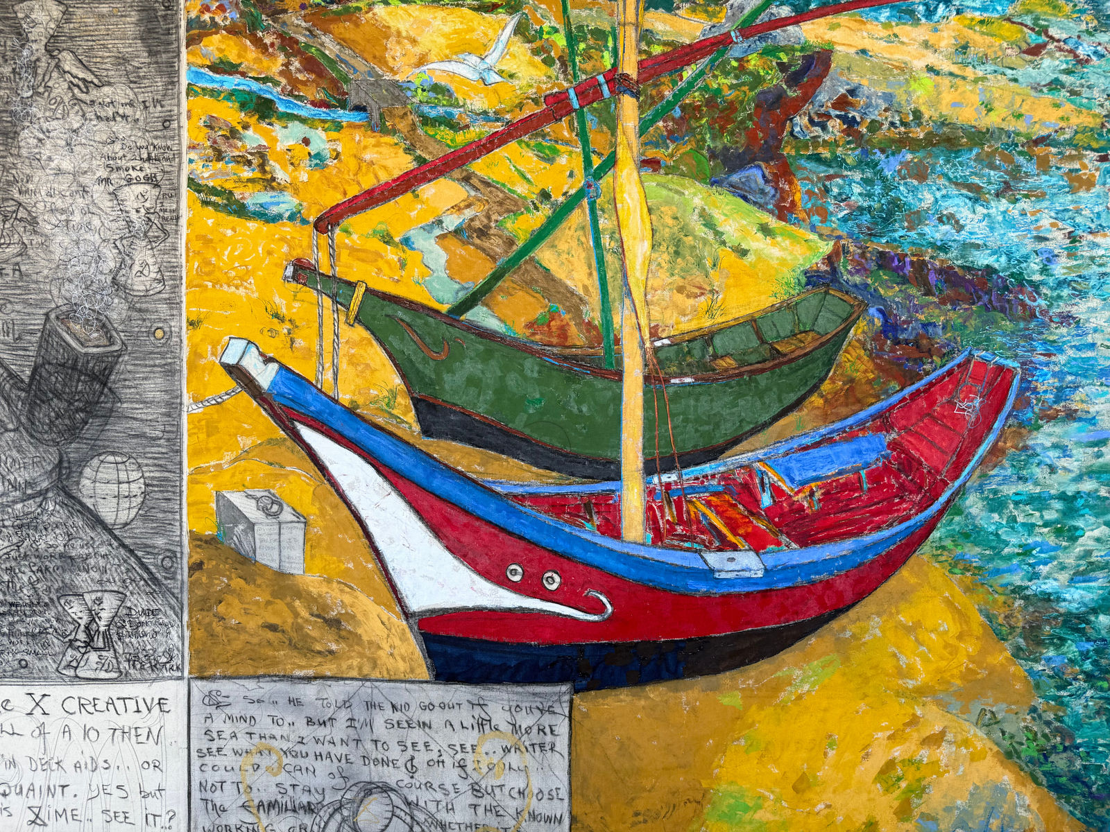 William T. Wiley, Dark Vincent's War Thoughts, 2001