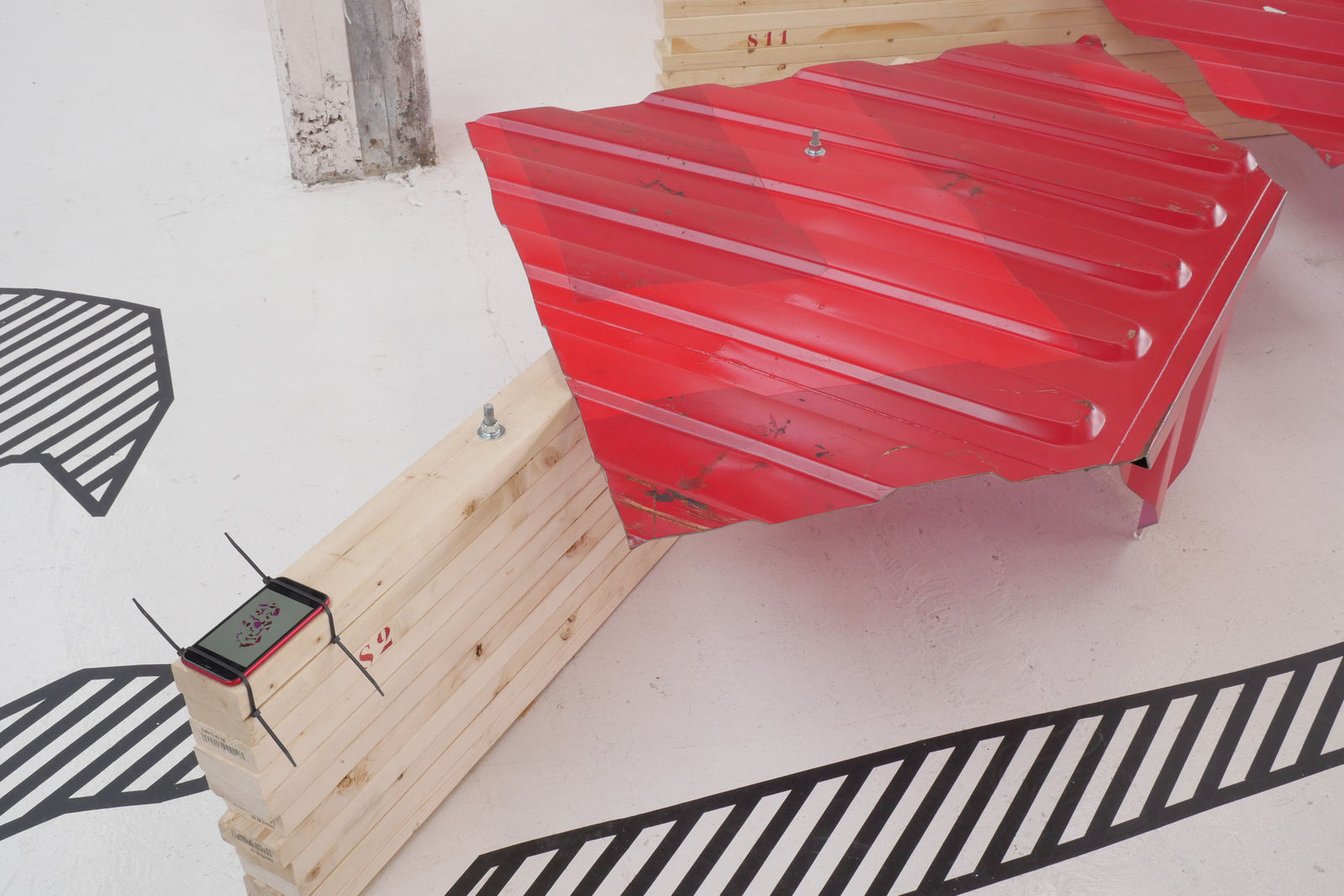 LOT-EK, #2 3D Square Top+Side Table, 2023