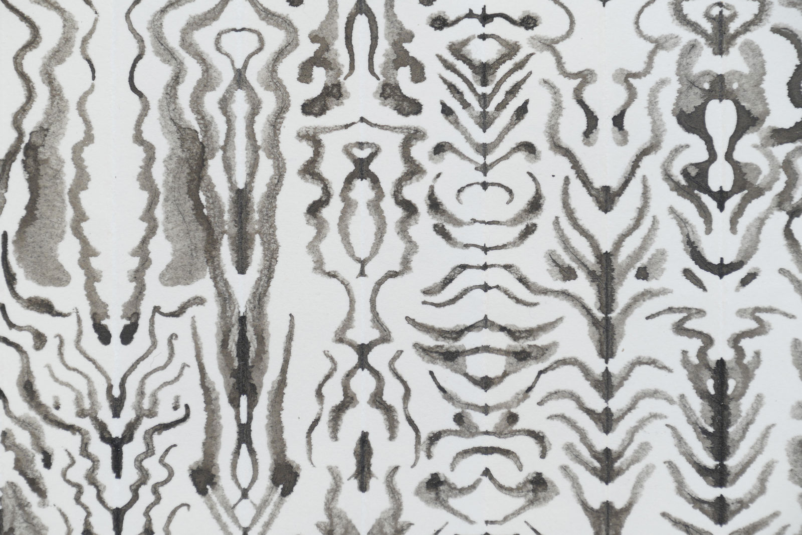 Detail of the center of INKBLOT DRAWING JANUARY 4, 2003