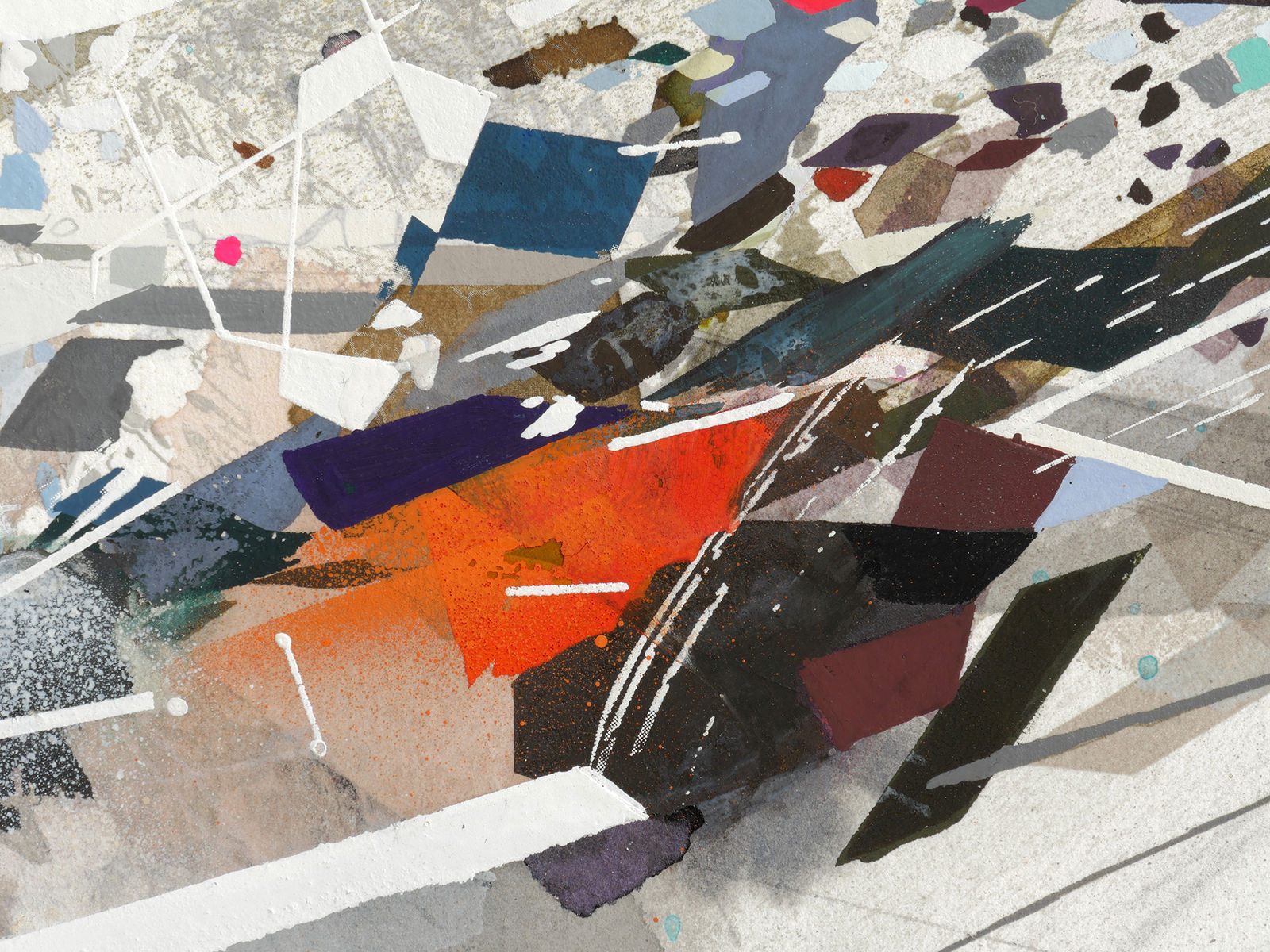 Detail of the lower right side of the left layered mass in Increasing the In-Between