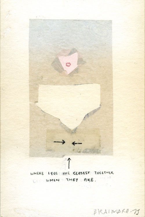 Joe Brainard, Untitled (Where legs are closest together...), 1975