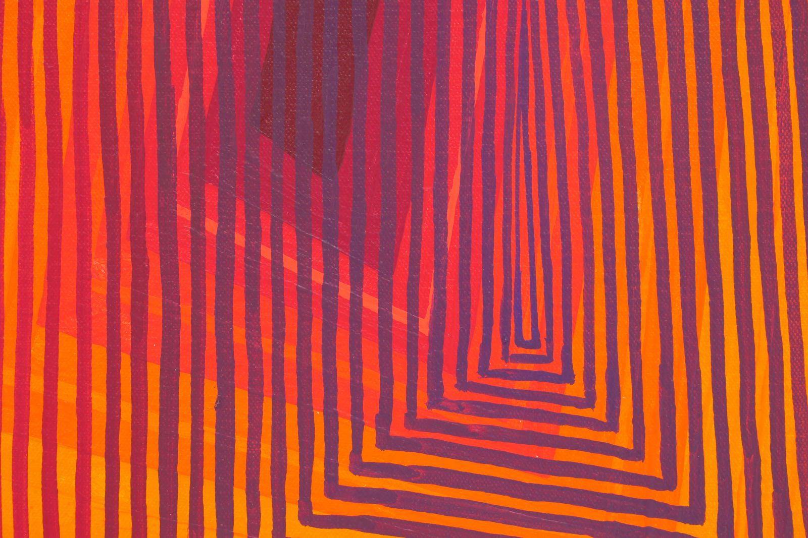 Detail; close view of radiating rectangles.