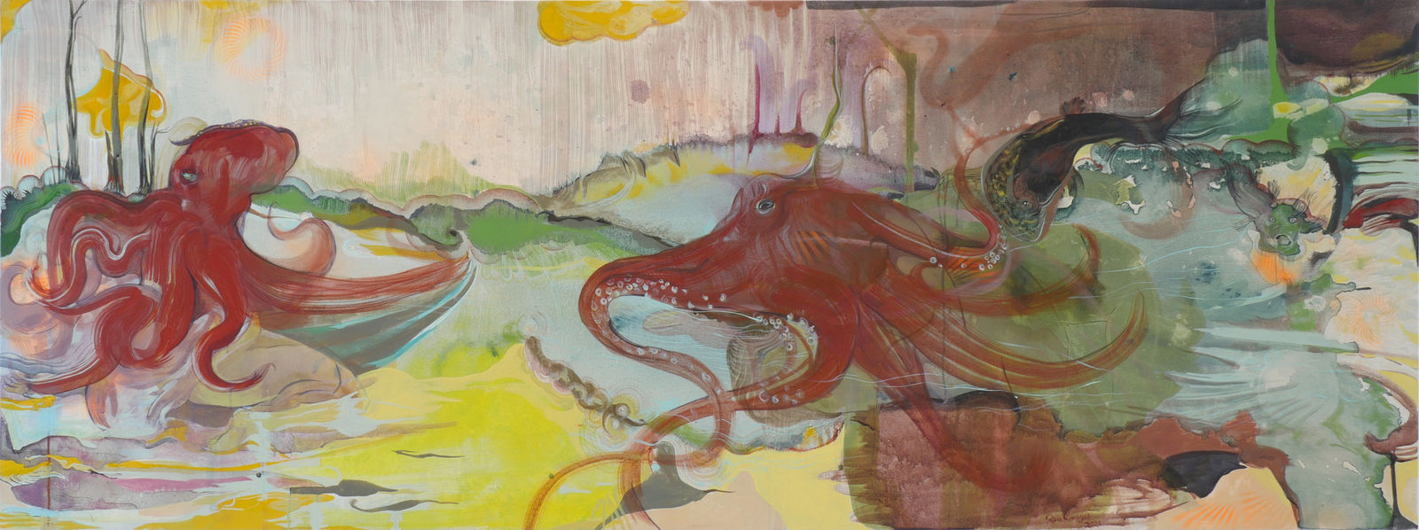 Rina Banerjee, 400 million years ago, this species type evolved and they could hover, take flight glide in skirts and stretch accelerating currents in water avoiding predators, she could even be forgotten, make herself invisible while being seen and despite her celestial beauty she had no place her own, she was unknown, 2024