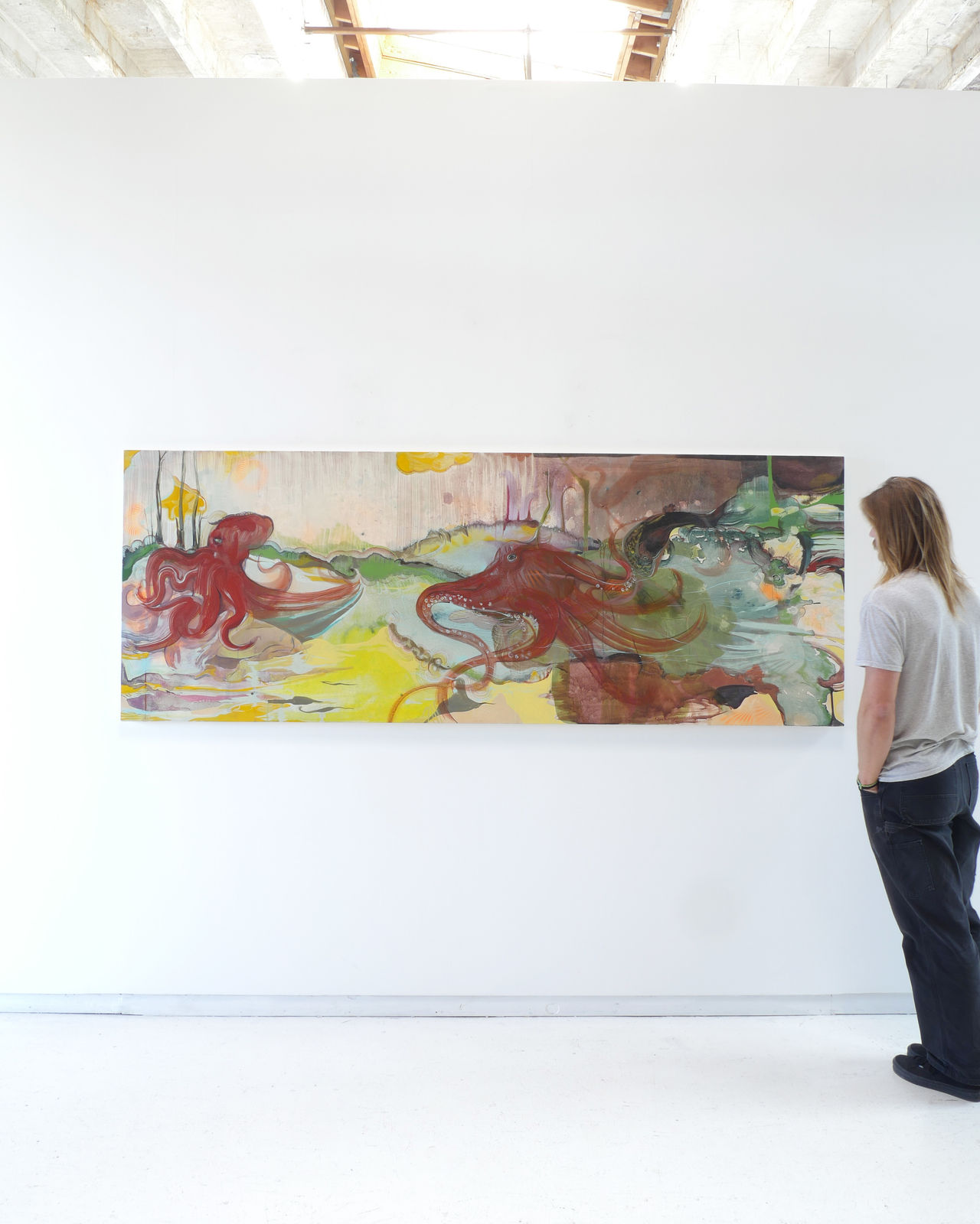 Rina Banerjee, 400 million years ago, this species type evolved and they could hover, take flight glide in skirts and stretch accelerating currents in water avoiding predators, she could even be forgotten, make herself invisible while being seen and despite her celestial beauty she had no place her own, she was unknown, 2024