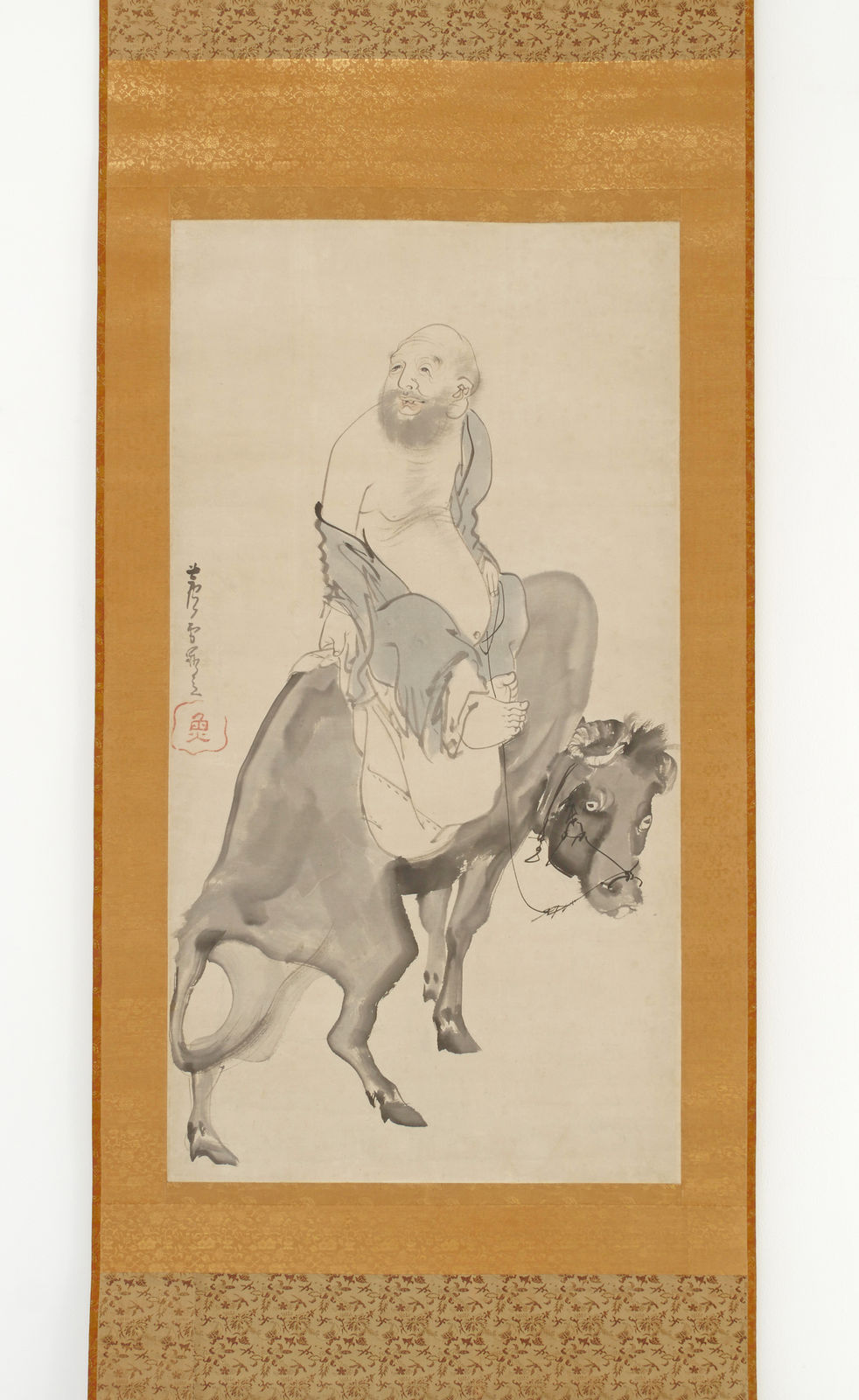 Rosetsu Nagasawa (1754-1799), Painting of Hotei on Ox, Edo (1603-1868)