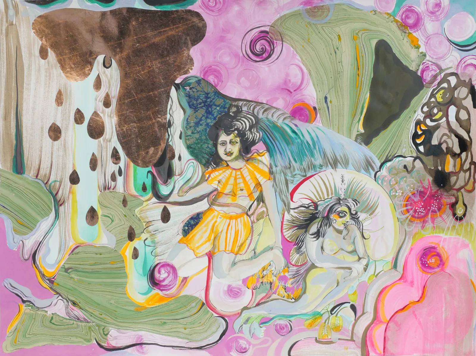 Rina Banerjee, Morning dove, morning love., 2024