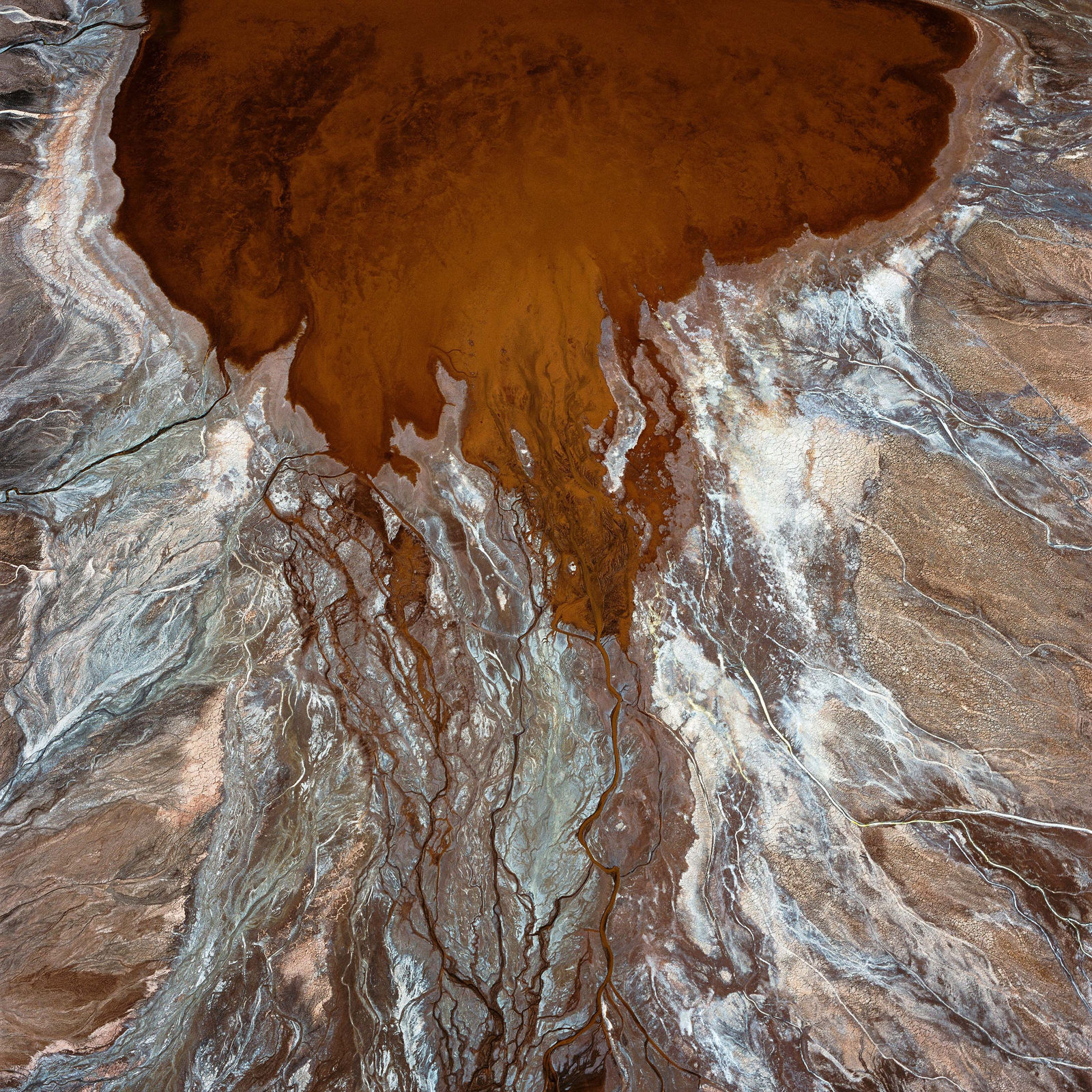 aerial view of mining operations in the Atacama Desert, Chile, by David Maisel