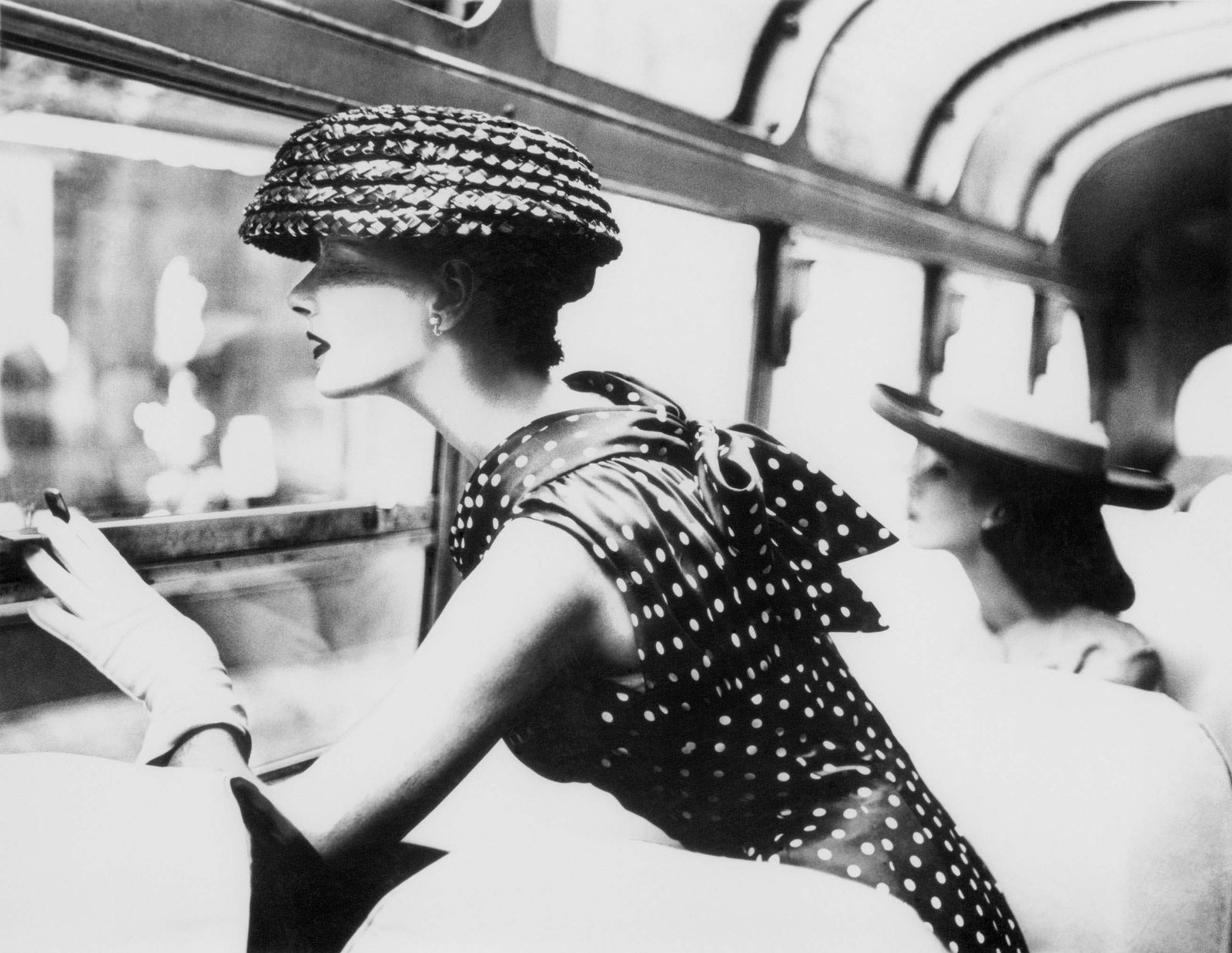 Lillian Bassman, More Fashion Mileage Per Dress, Barbara Vaughn, dress by Filcol, New York, Harper's Bazaar, February 1956