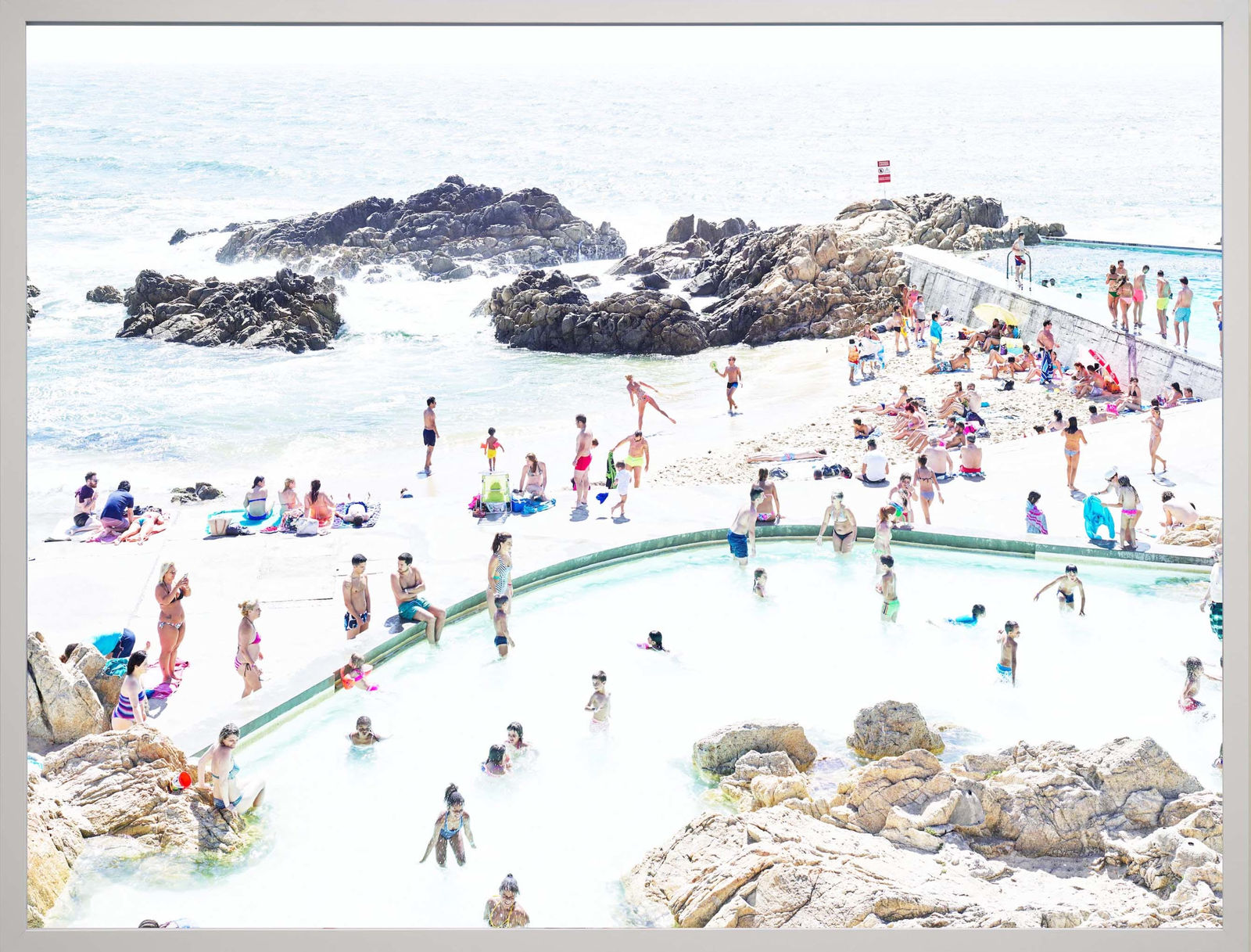 Bathers at tide pool in Leça Palmeira, Portgual by Massimo Vitali
