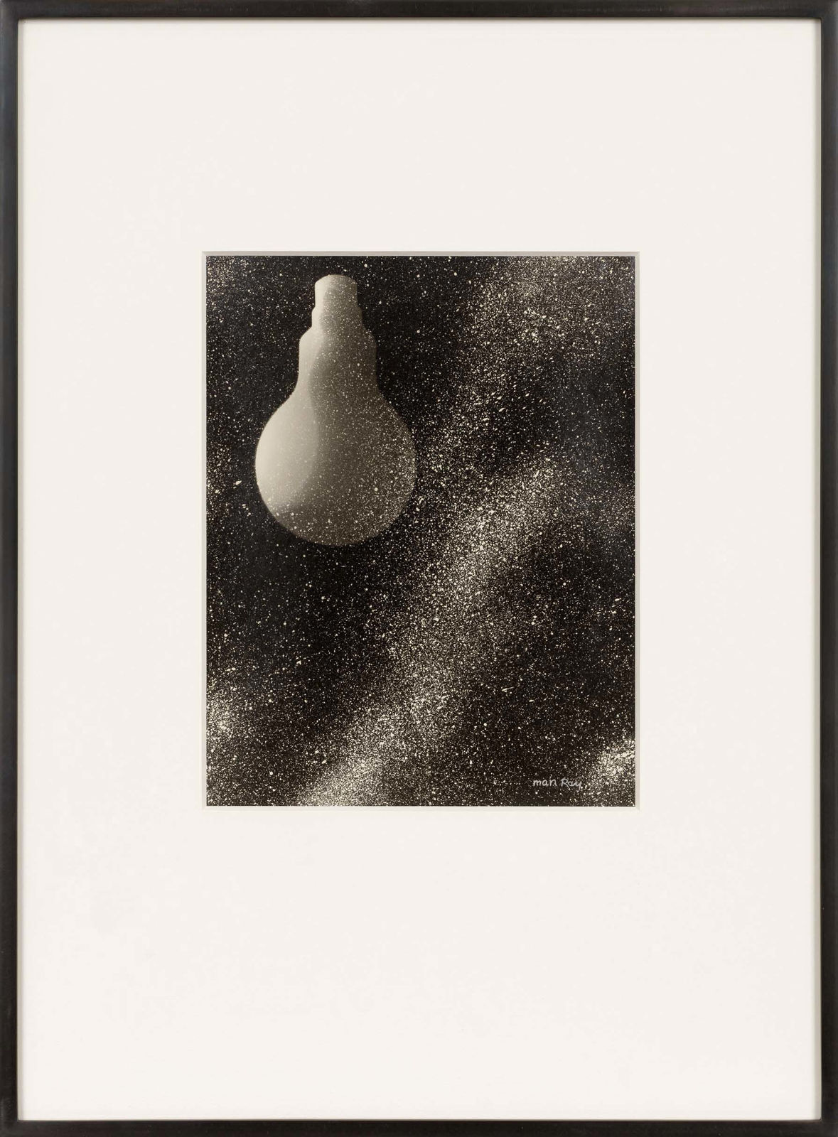 Man Ray rayograph of light bulb