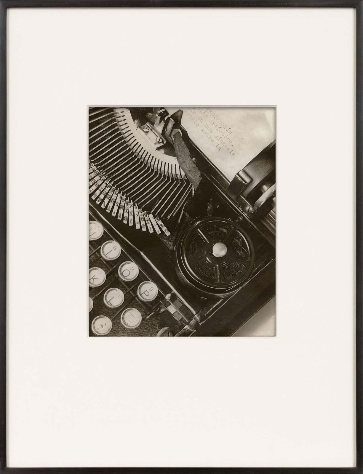 typewriter with letter by Tina Modotti