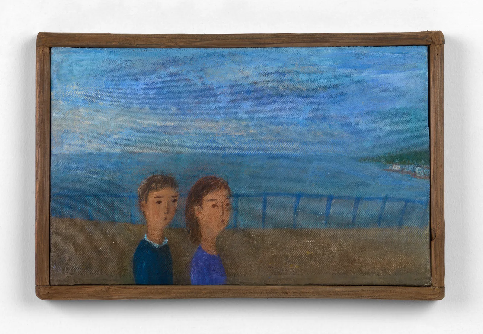 Masao Nakahara, After the rain, we walked along the promenade and noticed that a large rainbow was shining behind us,...