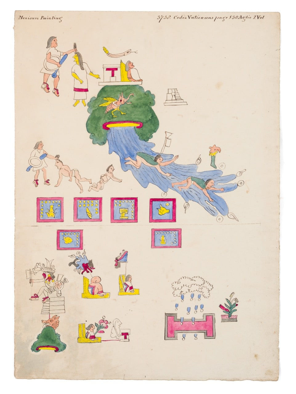 Shippard, Captain William Henry, Mexican Antiquities, Captain William Henry Shippard’s collection of Mexican Paintings: art and images of Pre-Columbian Mexico; printed prospectuses for the Museum of Mankind in London, and original letters], S.a., ca. 1834 – 1845. London.