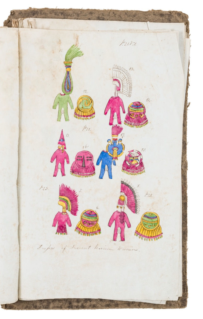 Shippard, Captain William Henry, Mexican Antiquities, Captain William Henry Shippard’s collection of Mexican Paintings: art and images of Pre-Columbian Mexico; printed prospectuses for the Museum of Mankind in London, and original letters], S.a., ca. 1834 – 1845. London.